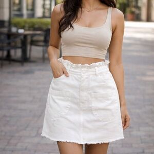 White denim Mini Skirt